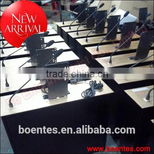 SASO Approved Motorized Monitor Lift With Microphone for Conference Table photo-4