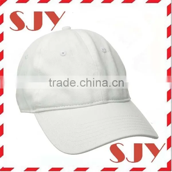 Distressed Vintage White Plain Low Profile Baseball Cap photo-3