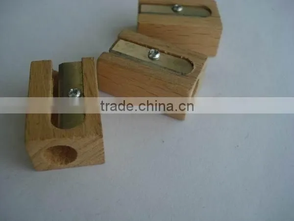 Factory Wholesale One Hole Cheap Wooden Pencil Sharpener photo-3