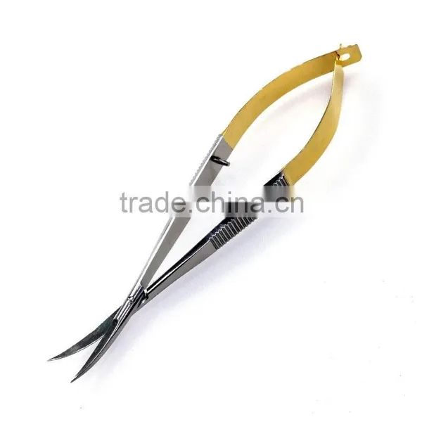 Fly Tying Spring Scissors 4" Curved Blades Tension Scissors