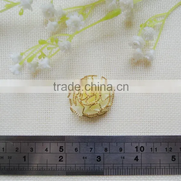 Wholesale Organza With Gold Edge Carnation Flower