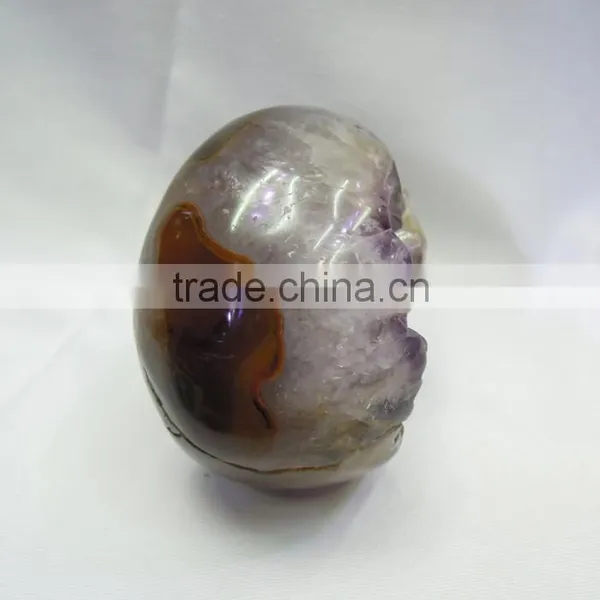 Carving Amethyst Skull With Geode in Price Sale, Amethyst for Sale Good for Art Collection photo-5