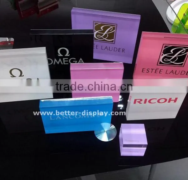 Customized Crystal Organic Glass Acrylic Paper Weight photo-5