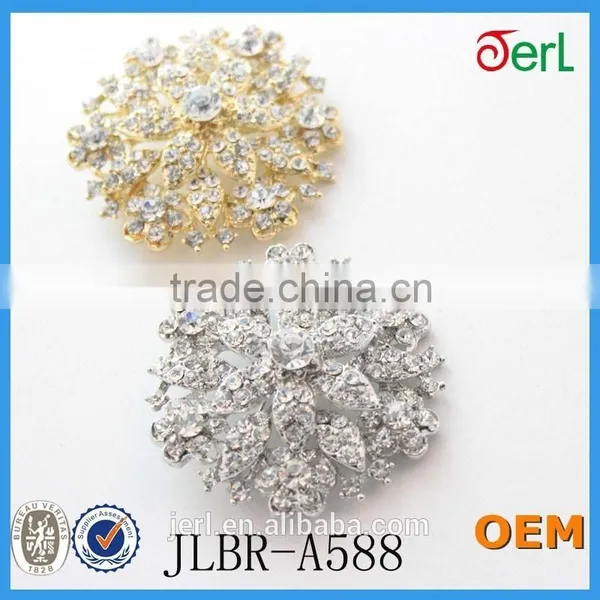 Wedding Cake Crystal Flower Rhinestone Brooch photo-5