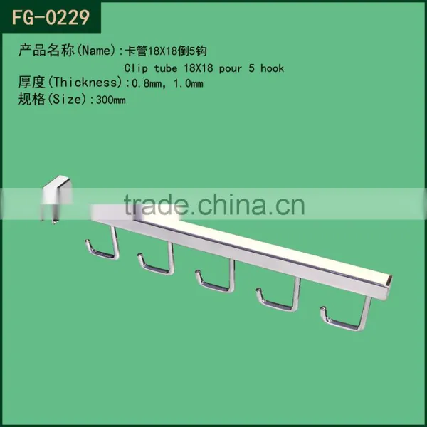4MM Supermarket Shopfitting Wrought Iron Coat Clothes Hanger Rod