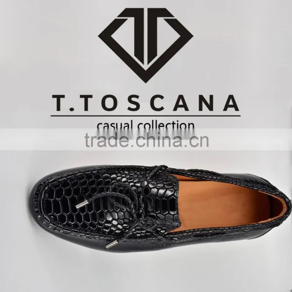 2016 Men Comfortable Hot Sell Python Leather Driving Casual Shoes photo-6