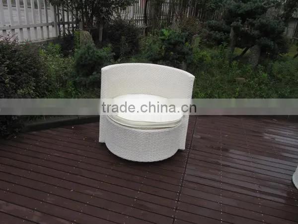 4 Pieces Rattan Swivel Sofa Set Coffee Table Set photo-3