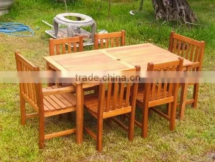 Vietnam Acacia Wood Garden Furniture Dining Set photo-2