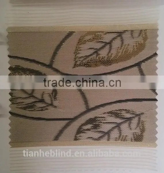 Korea Jacquard Leaves Zebra Blinds Fabrics, Sun Shade Zebra Blinds photo-5