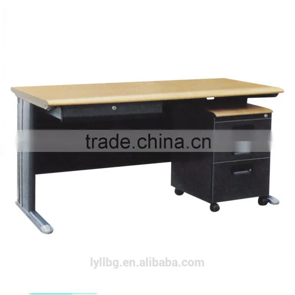 Factory Directly Metal Office Desk With One 3 Drawer Filing Cabinet photo-5