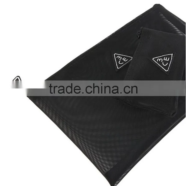 Stylish Leather Blue Lady Foldable Cosmetic Bag