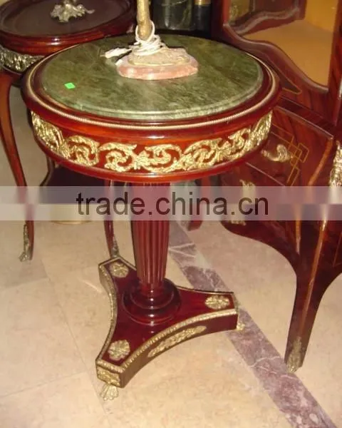 Antique Table - French Table With Brass - French Coffee Table With Ormolu photo-6