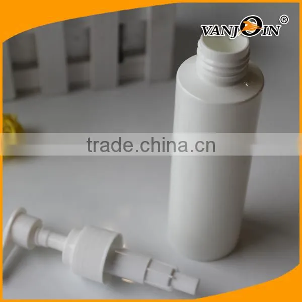 Vital White Cylindrical Empty Lotion Bottle With Pump 4 Oz. Size photo-3
