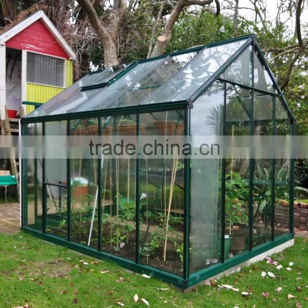 Indoor Vegetable Growing Aluminium Frame Glass Greenhouse photo-2