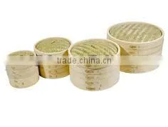 Bamboo Material Multiple Layers Vegetable Cake Basket Steamer photo-4