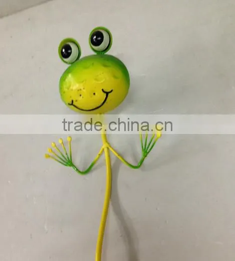 Frog Stake Frog Pick Metal Frog Stakes Garden Stakes Garden Picks Painted Frog Metal Stakes