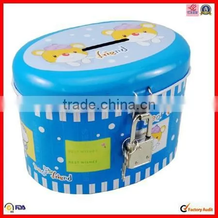 Oval With Lock Factory Sale Wholesale Antique Coin Tin photo-5