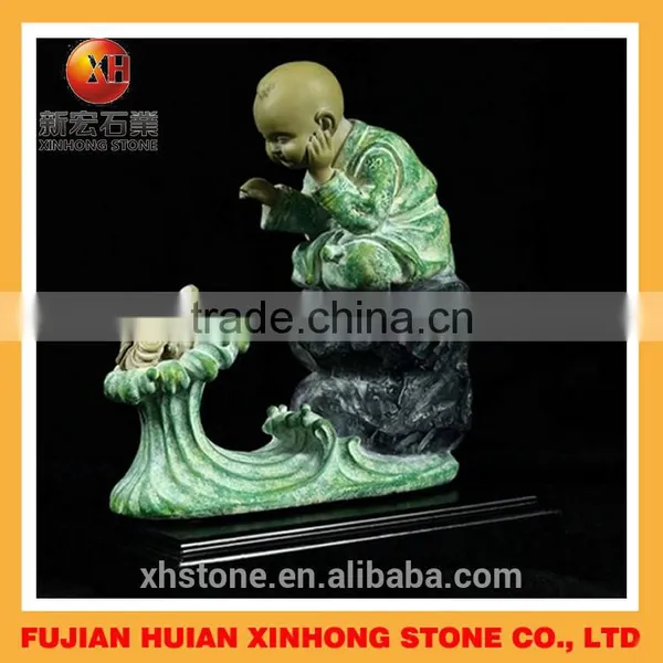 Hand Carved Lovely Granite Stone Little Monkey Statue photo-6