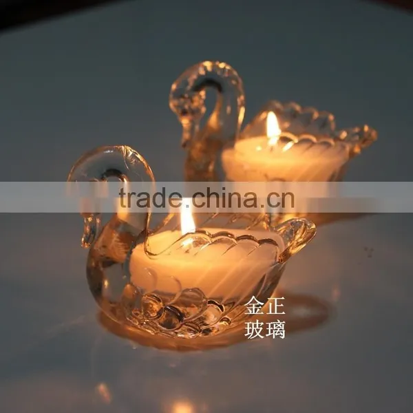 Little Swan Style Glass Candle Holder, Cute Glass Candle Holder photo-3