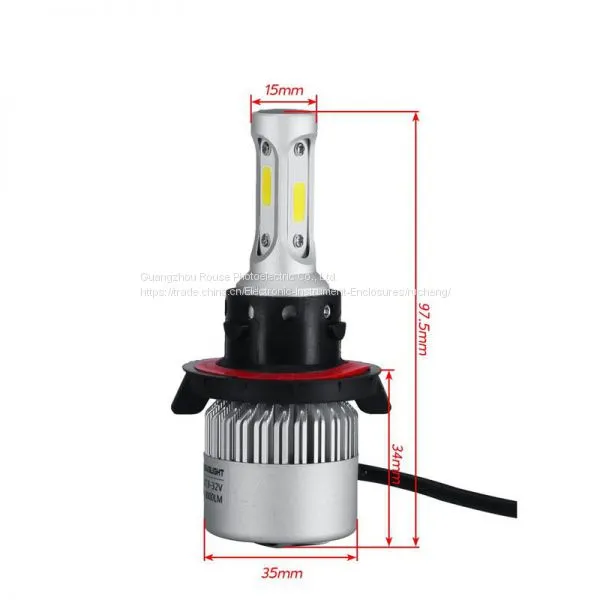 S2 H13 Car LED Headlight Bulbs 72W 8000LM COB LED Car Headlamp Hi-Lo Beam Automobile Light Conversion Kit 6500K 12V photo-3