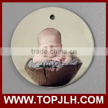 Custom Print Ceramic Sublimation Blanks Pendant Heat Press Pendant photo-2