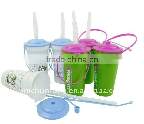 Children Plastic Cup With Straw