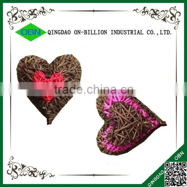 Customized Size Cheap Handmade Colored Decorative Hanging Wicker Rattan Heart photo-3