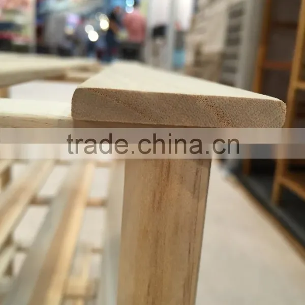 2015 New Design Knocked Down Wooden Shoe Rack photo-4