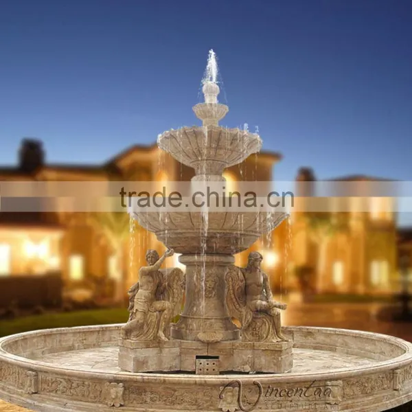 Contemporary Outdoor Sculpture Stone Carving Marble Outdoor Water Fountain photo-3