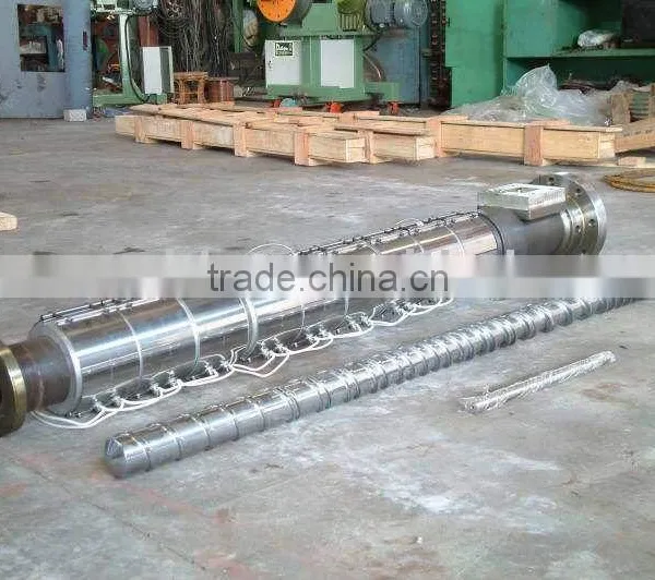 Super-hard Bimetallic Extruder Single Screw Barrel for HDPE/LDPE/LLDPE Blown Film Molding Machine photo-2