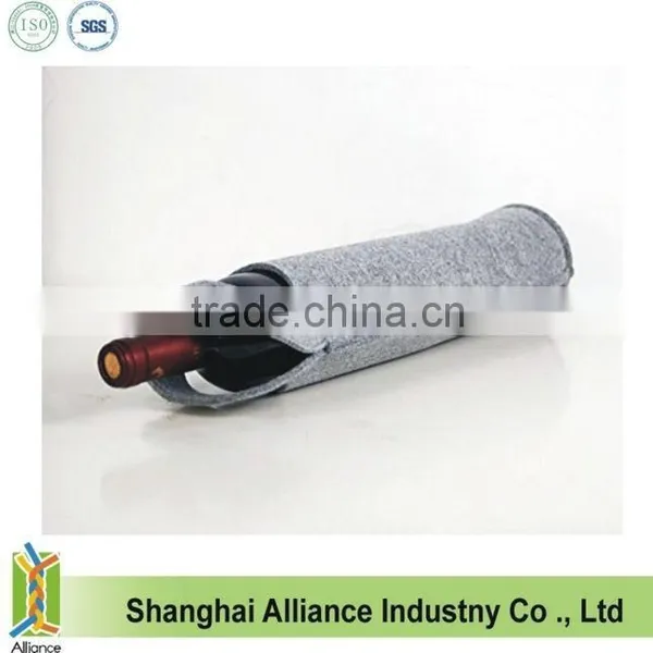 Light Gray Felt Single Bottle Wine Bag (TM-FT017) photo-3
