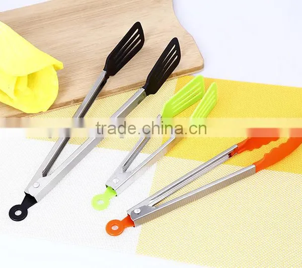 UJ16 9 Inch High Quality Stainless Steel Serving Tongs photo-3