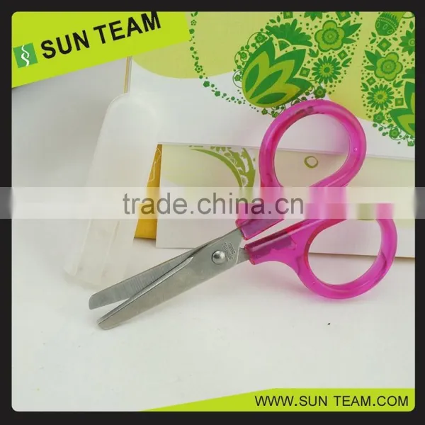 SC055 3-1/2" Hot Selling AS Handle With Plastic Cover Salon Student Scissors photo-2