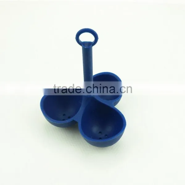 16064 3 PCS Silicone Egg Steamer With Handle photo-4