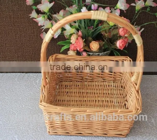 Storage Willow Basket With Handles Convenient For Picnic photo-2