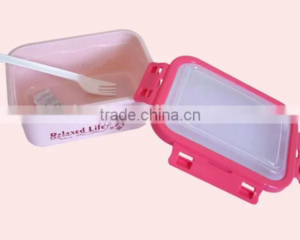 1.1L Promotional Gift Plastic Children's Lunch Box With Cutlery Set photo-5