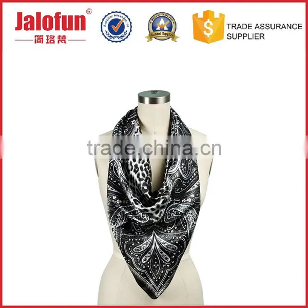 Promotion Gift Digital Print Custom Purple Design Infinity Silk Scarf