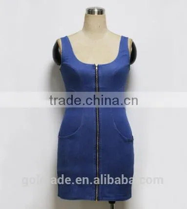Denim Jeans Dress for Women Casual Dress Jeans ,blue Suspender Skirt Jeans Dress photo-4