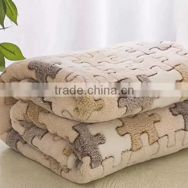 Printed Jacquard Coral Fleece Fabric photo-3