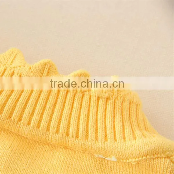 Factory Prices Kids Girls Appliqued Collar Sweaters Fashionable Pullover From China Factory, Children Winter Clothes photo-5