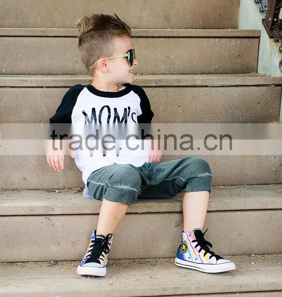 Summer Playful And Funny Raglan T-shirts Created For Kids Clothes In China photo-3
