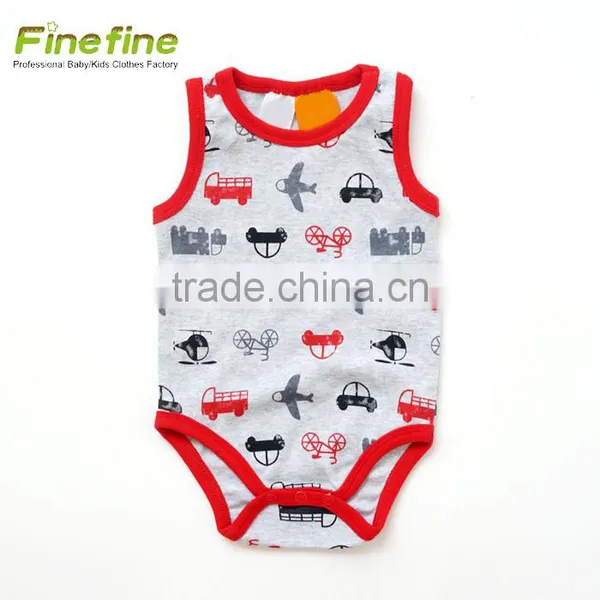 Eco Friendly Baby Clothes Unisex Sleeveless Organic Baby Romper photo-6