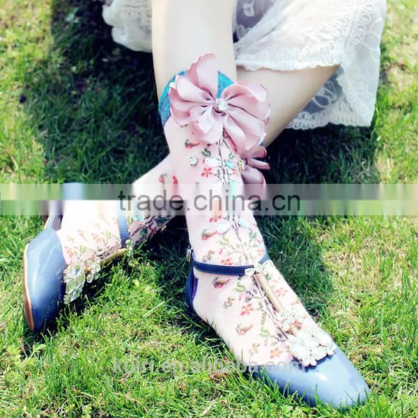 WS-43 Luxury Handmade Crystal Sequins Socks Harajuku Women Wool Warm Ankle Socks Women Wholesales photo-5