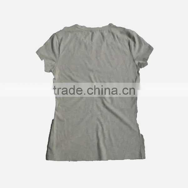 Hot Sale 100%cotton Embroidered Short Sleeves Ladies T-shirt photo-2