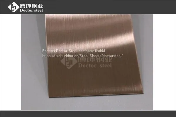 Light Hairline no Fingerprinted Bronze Hairline Stainless Steel Sheet photo-2
