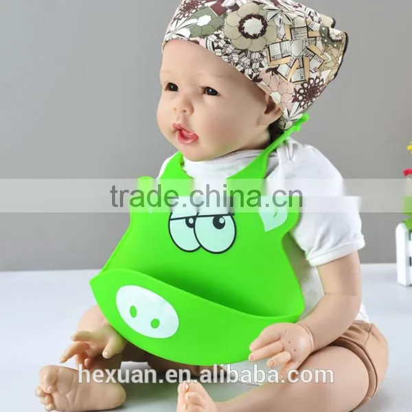 Eco-Friendly Cheap Custom Adult Blank Triangle Crochet Silicon Baby Bib photo-2