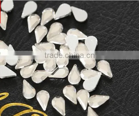 Clear White Flat Back Crystals Flatback Glass Bling Nail Rhinestone Nail Art photo-2