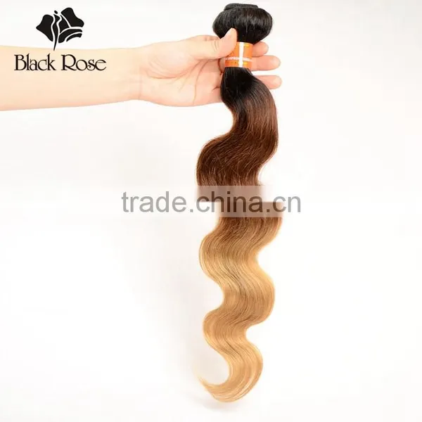 Wholesale 7a Grade Body Wave Brazilian Virgin Hair Color 1b 4 27# photo-3
