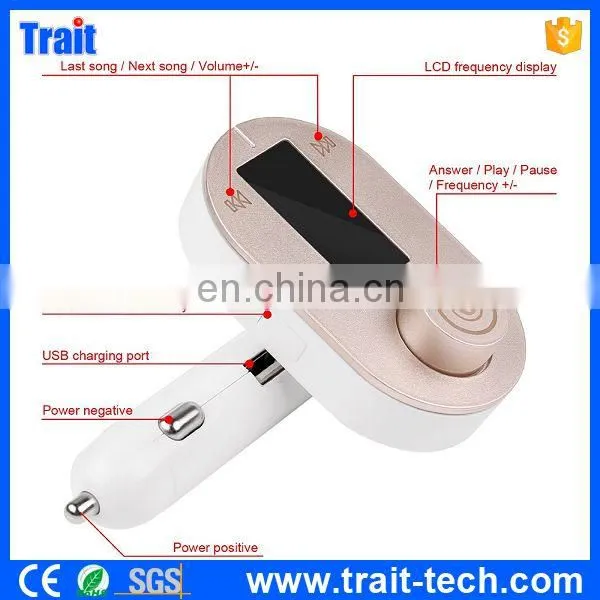 2016 T9S Wireless Bluetooth Car Kit MP3 Player FM Transmitter A2DP With USB Charging Port Music Control Hands-Free Call photo-4