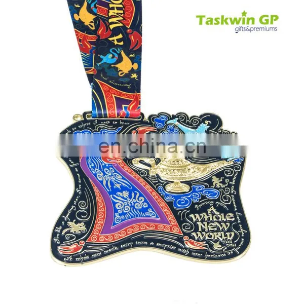 Plating Nickel Egg-shape Enamel Award Baseball Sport Metal Medals and Trophies , Custom Race Medal With Lanyards photo-4